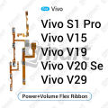 Vivo S1 Pro V15 V19 V20SE V29 Power on / off Switch Button Side Volume Up Down Buttons Flex Cable Replacement Parts.
