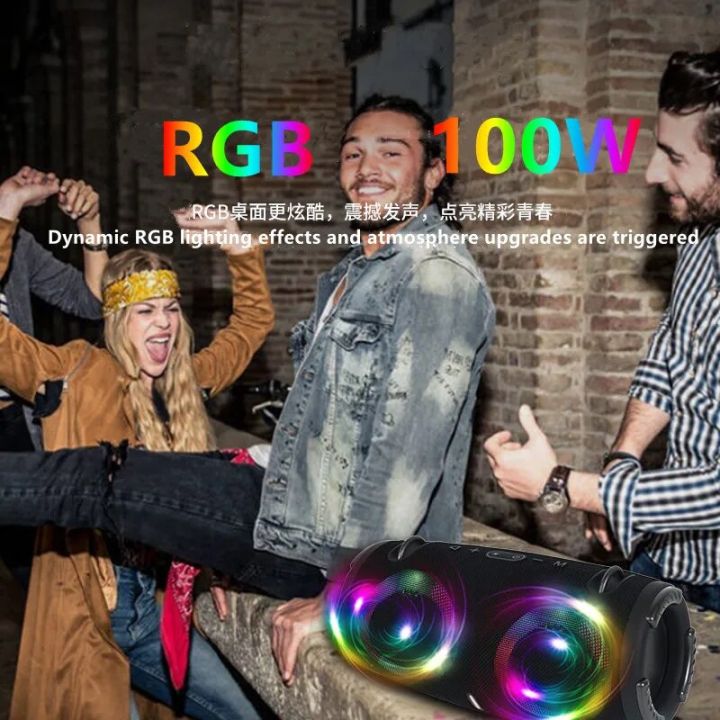 100W%20high%20power%20wireless%20TWS%20subwoofer%20portable%20waterproof%20card%20speaker%20RGB%20colorful%20rotating%20flashing%20light%20bluetooth%20speaker%20-%20Image%202