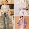 Woven Tweed Fabric Luxurious Autumn Winter Fabric Fashion DIY Coat Clothing Dress Handmade Sewing Quilting TJ7586. 