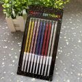 10pcs Spiral Candle Long Candle Metallic Spiral Candle -1 pack. 