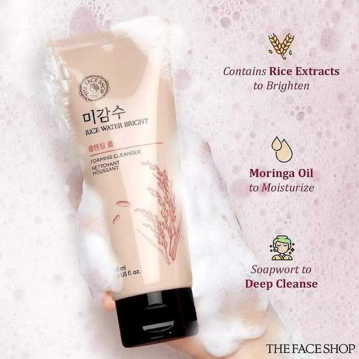 The%20Face%20Shop%20Rice%20Water%20Bright%20Facial%20Foaming%20Cleanser%20150ml%20(korea)%20-%20Image%204
