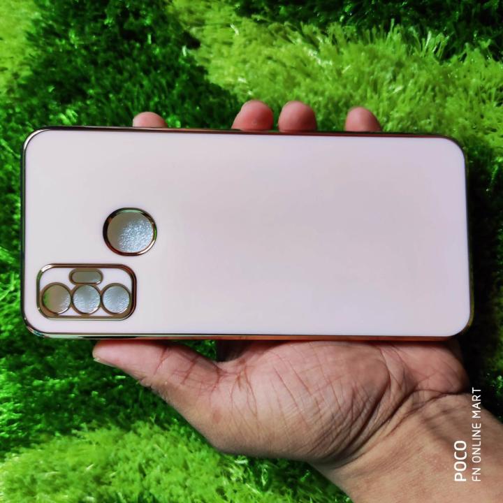 Metalic Case For Tecno Spark 7 Shining Soft Silicone Back Cover
