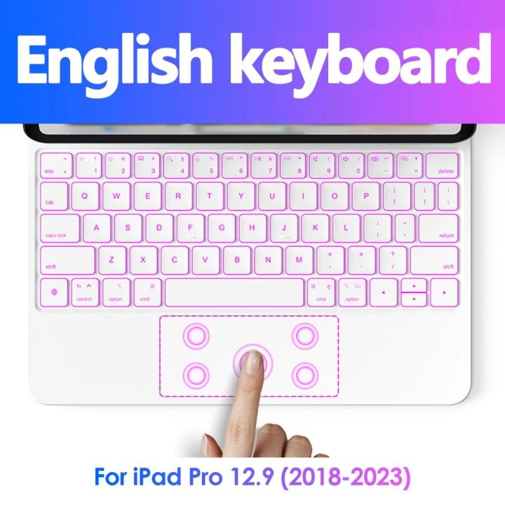 GOOJODOQ%20Magic%20Keyboard%20with%20LCD%20Display%20for%20iPad%20Pro%2011/%20Pro%2012%209%2012.9/%20Air%205%20Air%204%20for%20iPad%20Keyboard%20folio%20Korean%20Spanish%20GK04%20-%20Image%207