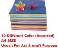 A4 Multi Color Handmade Origami Paper – 100 Pcs | Thin Scrapbook & Craft Paper.