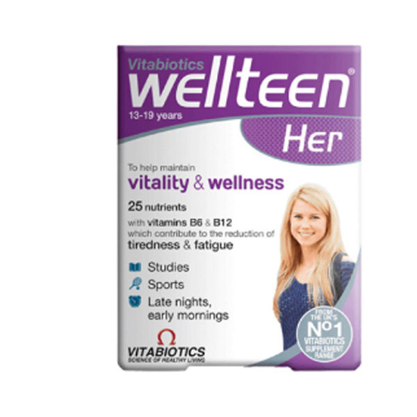 Vitabiotics Wellteen Her Plus 56 Tablets Pack UK