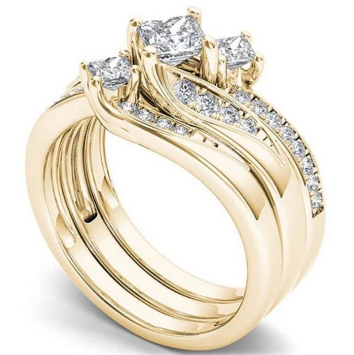 Princess%203Pcs%20set%20Charm%20Yellow%20Ring%20Anniversary%20Engagement%20Bridal%20Wedding%20Rings%20Jewelry%20For%20Women%20-%20Image%202