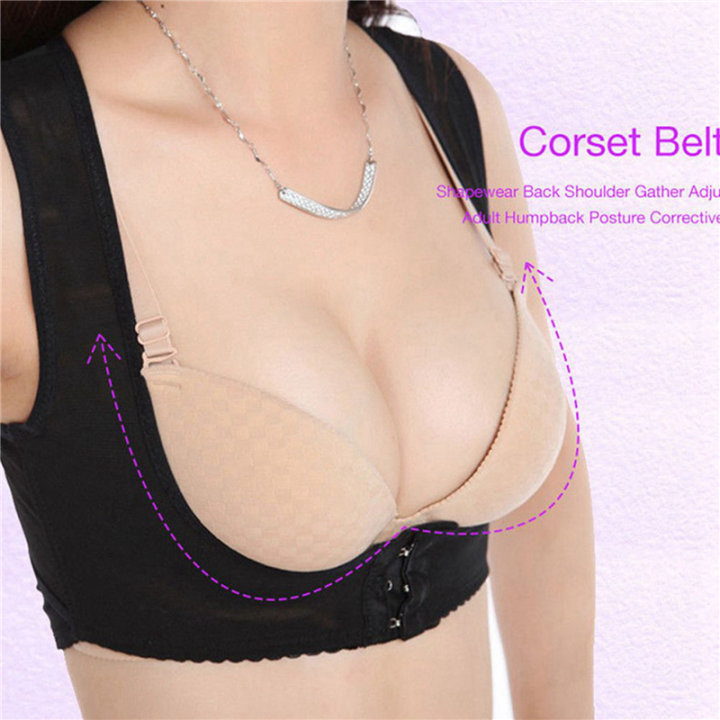 3X%20Ladies%20Women%20Adjustable%20Shoulder%20Back%20Posture%20Corrector%20Chest%20Brace%20Support%20Belt-Black-M%20-%20Image%206