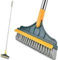 2 in 1 Multipurpose Cleaning Mop(2 in 1 Bathroom Cleaning Brush Wiper Tiles Cleaning Bathroom Brush Floor Scrub Brush with Long Handle 120° Rotate Home Kitchen Bathroom Cleaning Brush Pack-1).