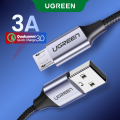 UGREEN Micro USB Cable Nylon Braided Fast Quick Charger QC 3.0 Cable USB to Micro USB 2.0 fast charging Cord for Samsung Huawei Xiaomi Oppo Vivo LG Nexus Nokia. 