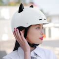2pcs Motorcycle Helmet Cat Ears Cute Electric Car Motocross Stickers Universal Driving Styling Helmet Decoration Accessories. 