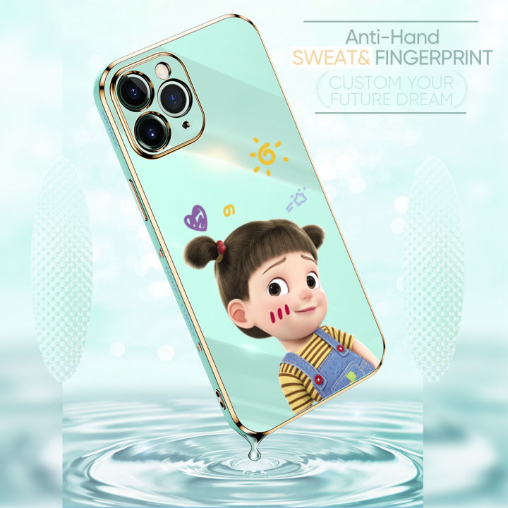 UCUC%20for%20Huawei%20Y7A%20Back%20Cover%20+%20Free%20Lanyard%20Lovely%20Girl%20Luxury%206D%20Plating%20Case%20Side%20Pattern%20Soft%20Silicone%20Square%20Phone%20Cases%20-%20Image%208
