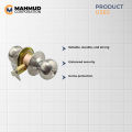 Stainless Steel Round/Mortise Lock,with brass key.