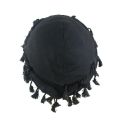 Vintage Twist Head Wraps Durag With Tassel Pullover Hat For Men Black Grey Turban Head Scarf Tie Boys Hair Wrap Hair Braid Hat. 