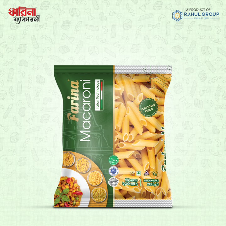 Farina Macaroni Assorted 200gm (4 Pcs)