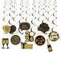 2024 New Year Eve Party Decorations Number Foil Balloon Happy New Year Paper Banner Photo Props Frame Christmas Favors Supplies.