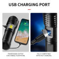 10000000lm most powerful LED flashlight xhp999 high power torch light rechargeable tactical flashlight 18650 USB camping lampcob.