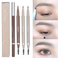 Waterproof Liquid Eyebrow Pencil Long Lasting Sweat-proof Black Brown Outline Lying Silkworm Eeyeliner Pen Eyes Makeup Cosmetic. 