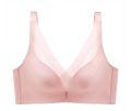 Cross Mesh Breathable Bra Stripe Lace Gentle And Comfortable Cotton Push Up Bras Close To Skin Adjustable Seamless Underwear. 