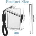 3 Pack Waterproof Id Card Badge Holder Case Transparent Card Cover with Lanyard,Clear Waterproof Card Holder Lanyards for Id Badges and Keys.