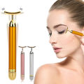 24k Golden Facial Roller Massager T Shape Vibrating Face Lifting Energy Beauty Bar Body Skin Massage Device Face Care Tools KKhao.