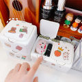 Japanese simple ins style makeup storage box DIY push-button storage box multi-functional student stationery storage box. 