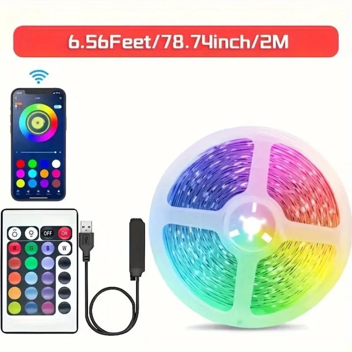 2Meter%20LED%20Strip%20Light%205050%20RGB%20With%20Bluetooth%20APP%20support/24keys%20/3keys%20USB%20cable%20used%20for%20Wall%20Decoration%20Ceiling%20decor%20&%20lighting%20Birthday%20party%20decor%20&%20lighting%20Special%20occasion%20%20celebration%20Home%20&%20Room%20decoration%20-%20Image%204