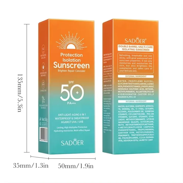 SADOER%20Protection%20Isolation%20SPF%2050%20PA+++%20Brighten%20Repair%20Sunscreen%20Cream-%2050g%20-%20Image%203