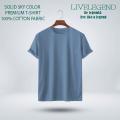Mens Premium Solid T-shirt- Sky Color 100% Cotton Fabric. 