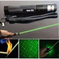 Green Laser Pointer with On/Off Lock (532 nm, Green) Party Pen Disco Light 5 Mile with Battery Indoor and Outdoor Black.