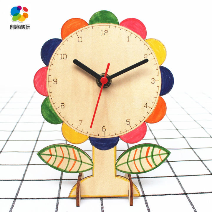 Elementary School Student Clock Model Understanding Time Manual Clock diy Material Technology Small Production Children's Homemade Teaching Aids