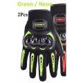 Motorcycle hand gloves Suomy. Full Finger Protective Gloves With Touch Screen- Green. 