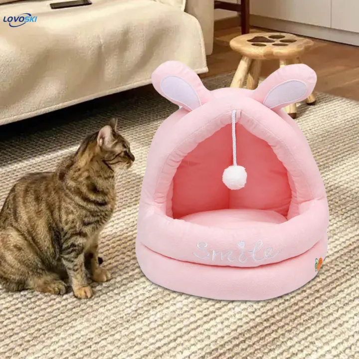 Lovely%20Cat%20Nest%20Comfortable%20Universal%20Cat%20Bed%20House%20for%20Cats%20and%20Small%20Dogs%20S%20Pink%20-%20Image%203