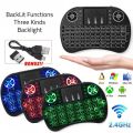 I8-B Wireless Rechargable Backlit Mini Keyboard With Touchpad Mouse - For Android Tv Box / Smart Tv Box. 