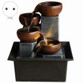 Tabletop Fountain Ornaments Home Gardening Decoration Rockery Water Fountain Crafts Gifts Desktop Decorations EU Plug. 