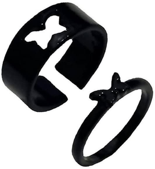 Butterfly%20King%20and%20Queen%20Couple%20Ring%20Set%20In%20Titanium%20Colour%20-%20Image%203