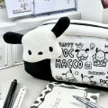 Cute Student Large Capacity Pencil Box Stationery Bag Plush Portable Pencil Case Layor. 
