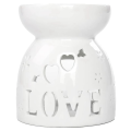 LKPCIGCXM 2X Ceramic Diffuser Candle Burner Ceramic Burning Essential Oils Diffusers Aromatic Lamp -Love. 