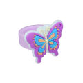LFjAFvc Environmental Butterfly Ring Girl boy chindren PVC Silicone Ring Handmade Children's Cartoon Ring. 