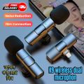 K9 Wireless Type C Dual Microphone Professional Noise Cancelling Lapel Mic for Content Creators (Type C). 