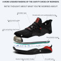 【selevn roind】 Indestructible Shoes Men Safety Work Shoes with Steel Toe Cap Puncture-Proof Boots Lightweight Breathable Sneakers Dropshipping.