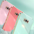 Tokifu For Samsung Galaxy S8 Plus Case Luxury 6D Plating Soft Back Cover Silicone Phone Cases With Stand.