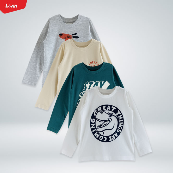 Kids Round Neck Cotton Full Sleeve T-shirt From Levin