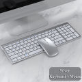 Wireless Bluetooth Keyboard Three-mode Silent Full-size Wireless Keyboard and Mouse Combo for Notebook Laptop Desktop PC Tablet.