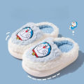 Kawaii Cartoon Anime Doraemon Children's Cotton Slippers Autumn and Winter Baotou Home Girls and Boys Cute Cotton Slippers.