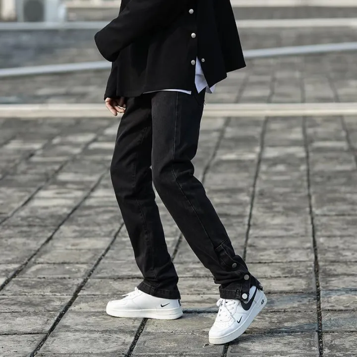 FOGStyle%20Retro%20High%20Street%20Breasted%20Split%20Functional%20Workwear%20Jeans%20Men's%20Beautiful%20High%20Fashion%20Slim%20Fit%20Ankle%20Tight%20Trousers%20-%20Image%203