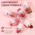 HANDAIYAN Soft Cream Blush Makeup, Liquid Blush for Cheeks, Weightless, Long-Wearing, Smudge Proof, Natural-Looking, Dewy Finish. 