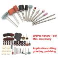 Set of 105pcs Rotary Tool Accessories Abrasive Tool Bits Diamond Wheels Sanding Cutting Discs Mini Die Grinder Drill Bits Kit. 
