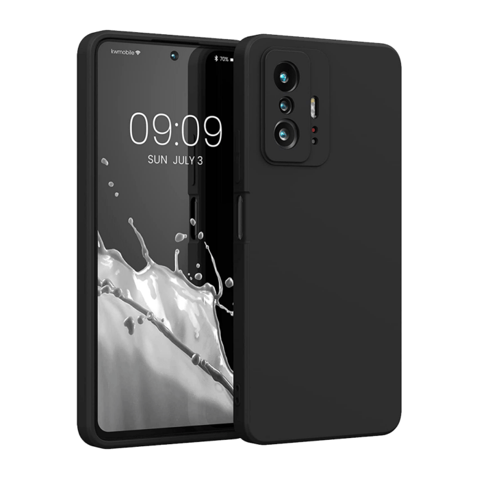Xiaomi 11T/11T Pro Silicone Matte Flexible Soft Phone Case - Black - Phone Back Cover