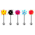 5/10PCS Silicone Tongue Ring Piercing Barbell Tragus Rings Stainless Stee Helix Ear Cartilage Earring Body Jewelry for Women 14g.