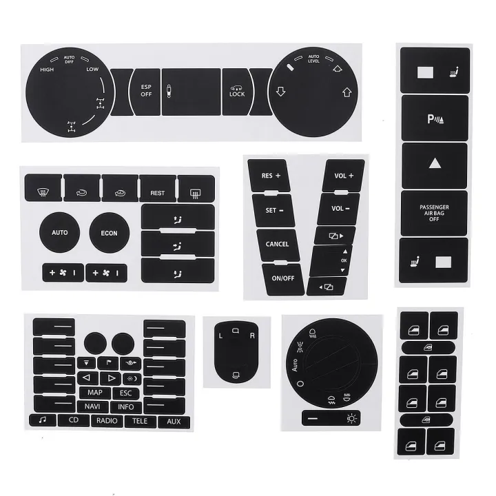 Radio%20Climate%20Headlight%20Window%20Switch%20Button%20Repair%20Decal%20Sticker%20For%20VW%20Touareg%20-%20Image%203